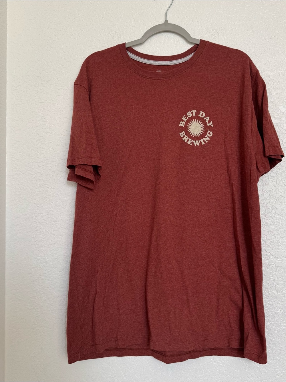 Short-Sleeve Tee in Brick Red